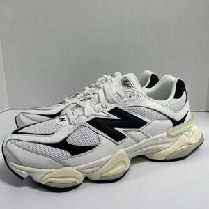 New Balance 9060 White Black U9060AAB Size 11.5 Men Chunky Mesh Workout Sneakers